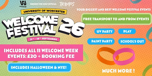 Welcome Festival 26 Wristband - Entry to 11 Events inc. NYE & Halloween!