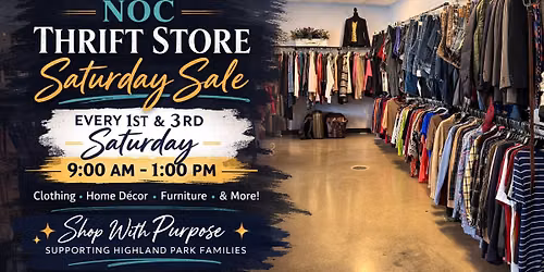\ud83d\udecd\ufe0f Northside Outreach Center Thrift Store Saturday Sale!