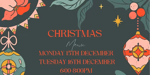 CHRISTMAS MEALS @THE KATZ \ud83c\udf84\ud83c\udf85\ud83e\udd83 Monday 15th & Tuesday 16th December