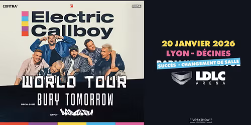 ELECTRIC CALLBOY + BURY TOMORROW + WARGASM en concert \u00e0 la LDLC Arena