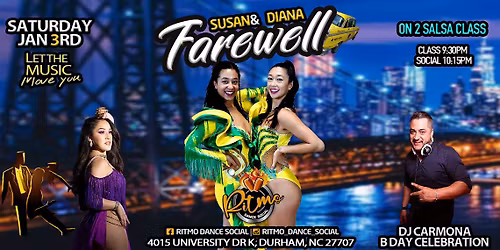 RITMO Dance Social! Wishing Farewell to Susan & Diana