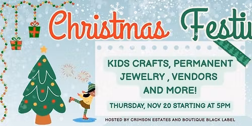 CHRISTMAS FESTIVAL IN WAYNE - THURSDAY NOV 20 