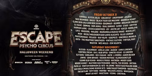 \ud83c\udf83 Escape Halloween 2025 @ NOS Events Center (18+) \\O\/ #RaveMeetup \ud83d\udc7b