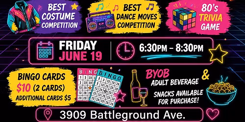 80's Bingo Night Fundraiser
