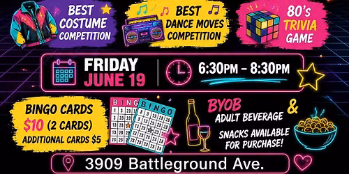 80's Bingo Night Fundraiser