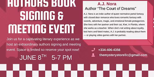 Author Meet & Greet- A.J. Nora