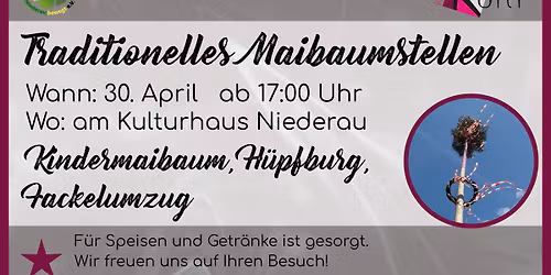 Traditionelles Maibaumstellen