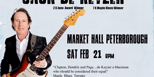 Jack de Keyzer Feb 21 Market Hall Peterborough