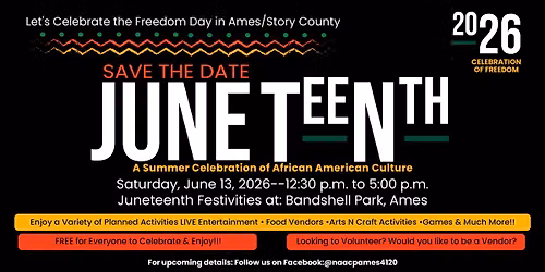 SAVE SAVE THE DATE JUNETEENTH 2026 CELEBRATION OF FREEDOM