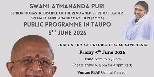 SWAMI ATMANANDA PURI IN TAUPO, NZ - 5th JUNE 2026