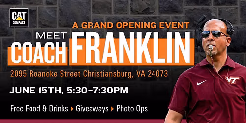 Meet Coach Franklin @ Carter Cat Rentals + Cat Compact Christiansburg Grand Opening