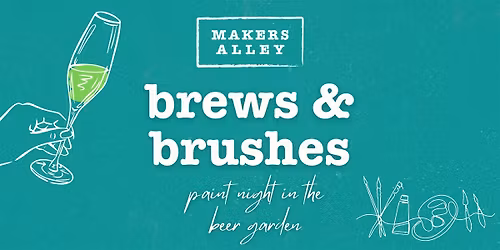 brews & brushes: paint night in the beer garden