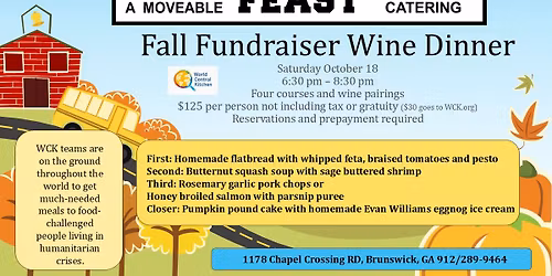  Wine Dinner to Benefit World Central Kitchen