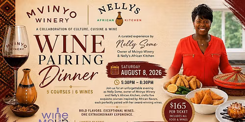 Wine Pairing Dinner - 5 African Courses Paired With 6 Wines!