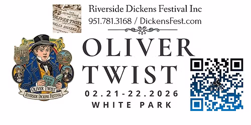 2026 Riverside Dickens Festival Celebrating Oliver Twist & Community Storytelling