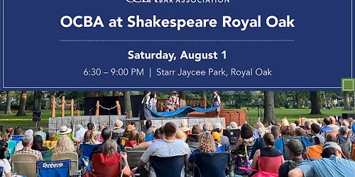 OCBA at Shakespeare Royal Oak