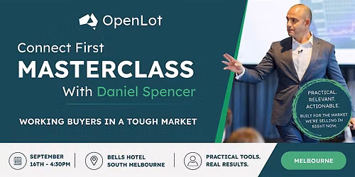 OpenLot Sales Masterclass with Dan Spencer | Sept 16 [VIC]