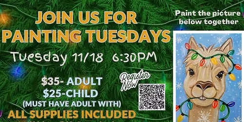 Painting Tuesday with Natalia: "Fa La-La-Llama\u201d