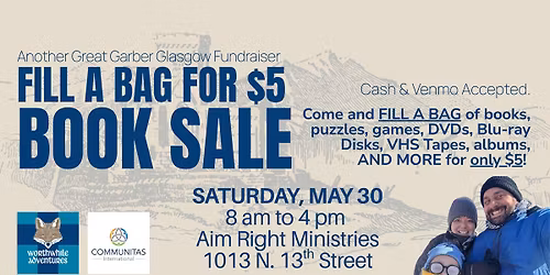 Fill-a-bag for only FIVE BUCKS Book Sale Fundraiser!