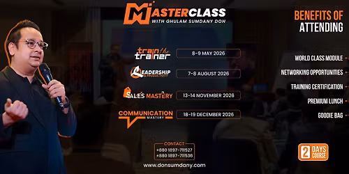 Masterclass with Ghulam Sumdany Don 2026