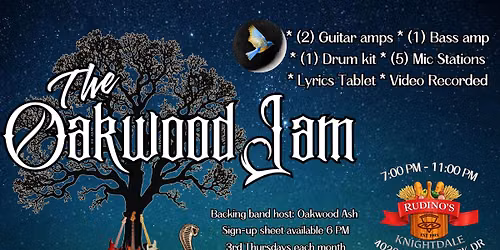 Oakwood Jam - Open Jam at Rudino's Parkside, Knightdale, NC