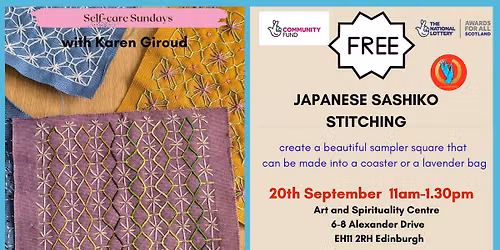 20th September FREE JAPANESE SASHIKO