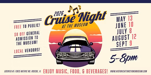2026 Cruise Night at Historic Attractions