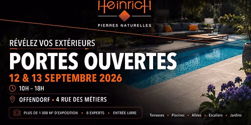 PORTES OUVERTES Heinrich Pierres Naturelles | 12 & 13 septembre 2026