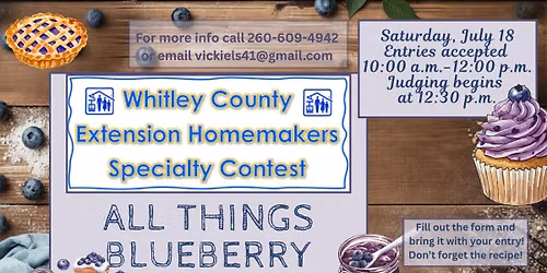 2026 Specialty Contest All Things Blueberry