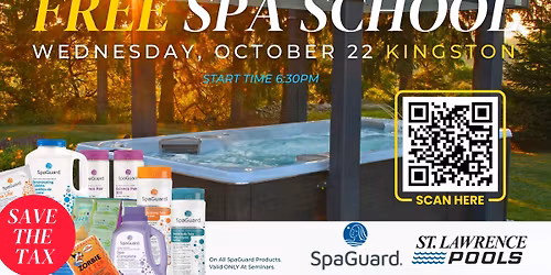 KINGSTON: FREE HOT TUB + SWIM SPA CARE CLASS