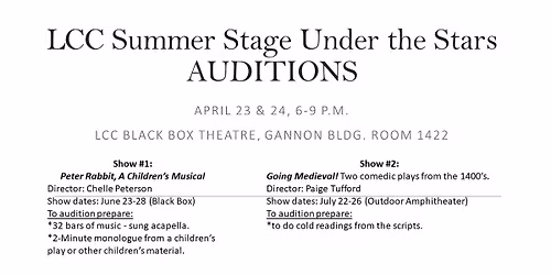 LCC Summer Stage - AUDITIONS