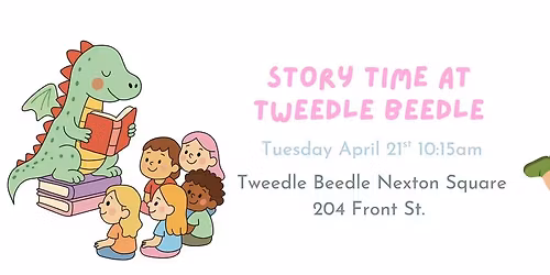 Story time at Tweedle Beedle Free Event for kids in Summverville, SC Nexton Square