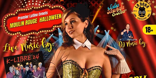 MOULIN ROUGE HALLOWEEN \u2013 Burlesque Salsa Bachata Night!