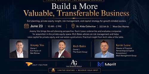 Build a Transferable, Valuable Business | Exit Planning Workshop