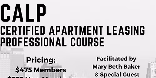 CALP - Certified Apartment Leasing Professional