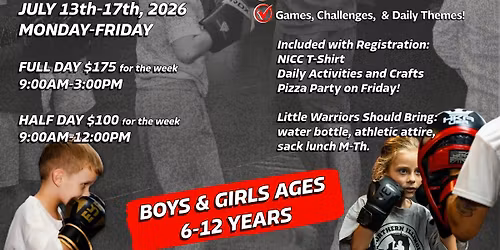 \ud83e\udd4a\u2600\ufe0f NICC YOUTH FUTURE FIGHTERS SUMMER CAMP! \u2600\ufe0f\ud83e\udd4a