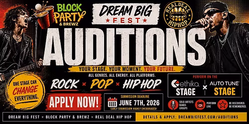 "Dream Big Fest" & " In The Room" \/\/ Audition
