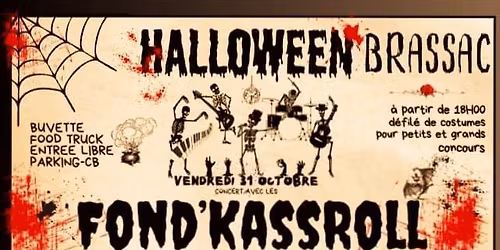 Concert Halloween \ud83c\udf83 a la salle des f\u00eates de Brassac \ud83c\udf83 Entr\u00e9e gratuite