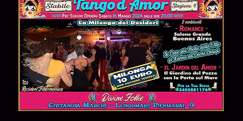 Tango D'Amor\ud83d\udc96Pre-Season Opening-La Milonga nel Giardino in riva al mare di Civitanova Marche\u26f1