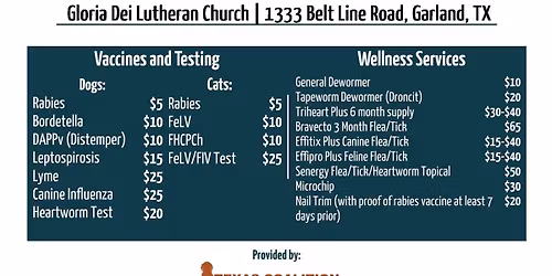 Low Cost Pet Vaccination Clinic