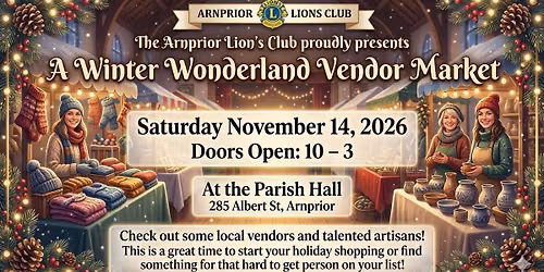 A Winter Wonderland Vendor Market