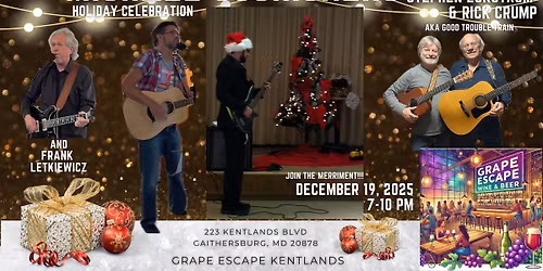 Michael Occhionero w\/Stephen Eckstrom & Rick Crump (Good Trouble Train) Holiday Show at Grape Escape
