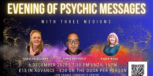 PSYCHIC EVENING OF MEDIUMSHIP & JEWELLERY STALL