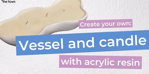 Acrylic resin candle vessel + candle