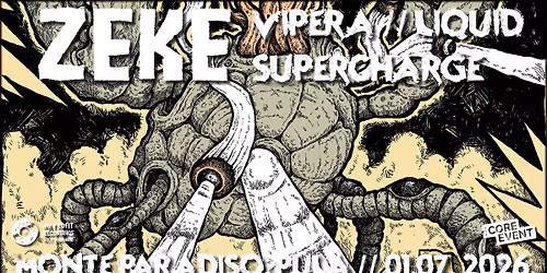 HC punk institucija ZEKE 1.7. u Puli! Support: Vipera, Liquid SuperCharge