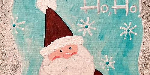 Ho Ho Ho Santa ALL AGES Acrylic Canvas Painting Class with Connie at Claytopia