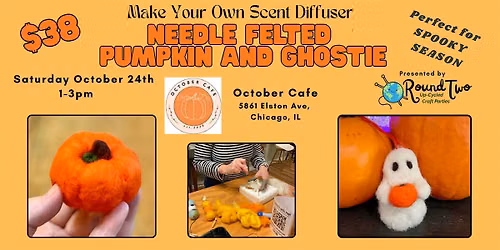 Make your Own Needle Felted Pumpkin and Ghostie