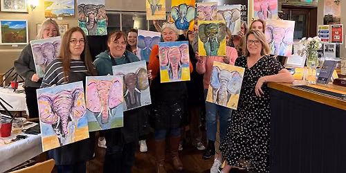 Painting party in Pevensey: The Royal Oak & Castle