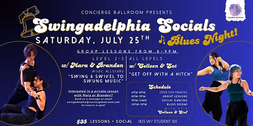 Swingadelphia Socials: Blues Night! ft. Mara Flores & Brandon Julian