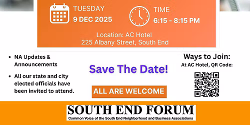 South End Forum December meeting